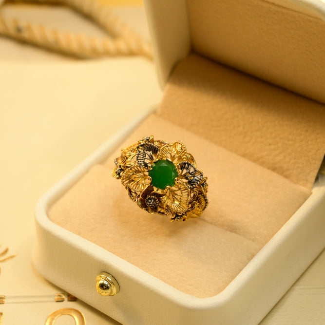 Fancy Unique Design Gold Plated Ring For Girls/women