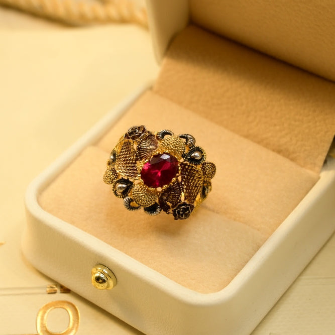 Charming Unique Design Gold Plated Ring For Girls/women