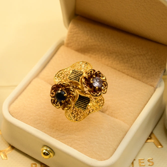 Charming Unique Design Gold Plated Ring For Girls/women