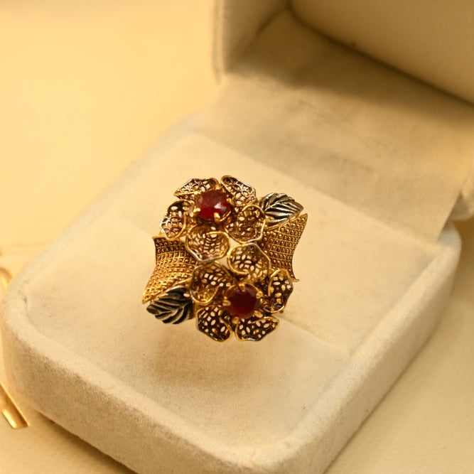 Glamorous Unique Design Gold Plated Ring For Girls/women
