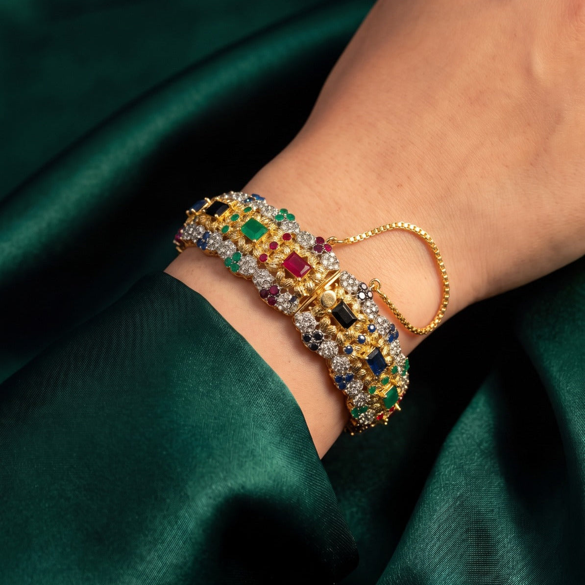 Dazzling Design Gold Plated Bangle Set for Girls/Women