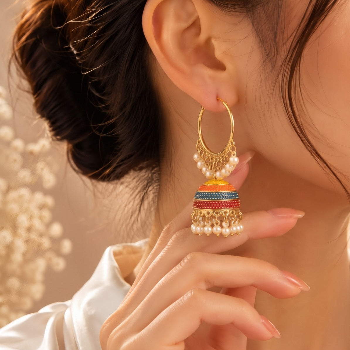 Dazzling Design Gold Plated Crystal Stones Earrings For Girls/women