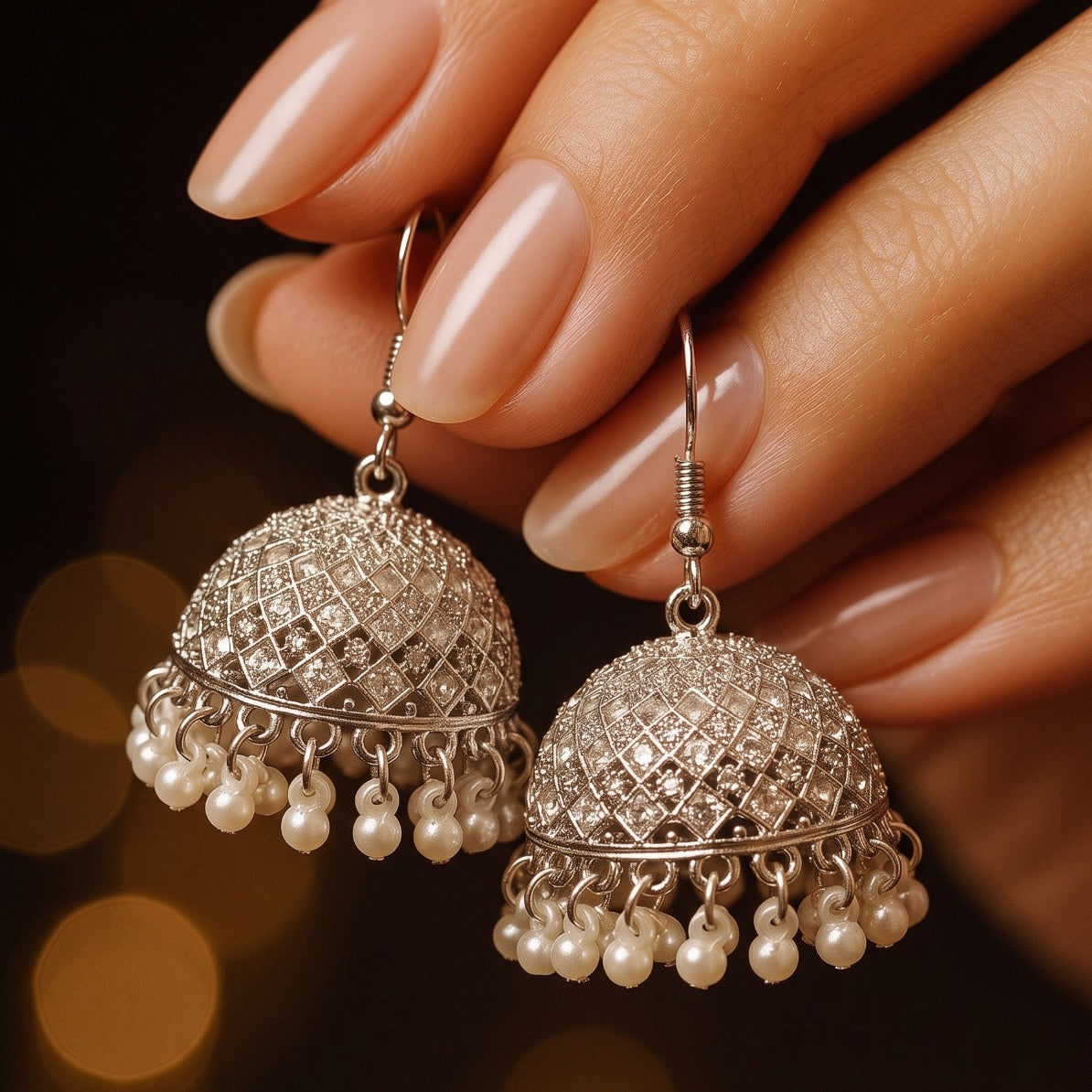 Gorgeous Design Silver Plated Crystal Stones Earring For Girls/women