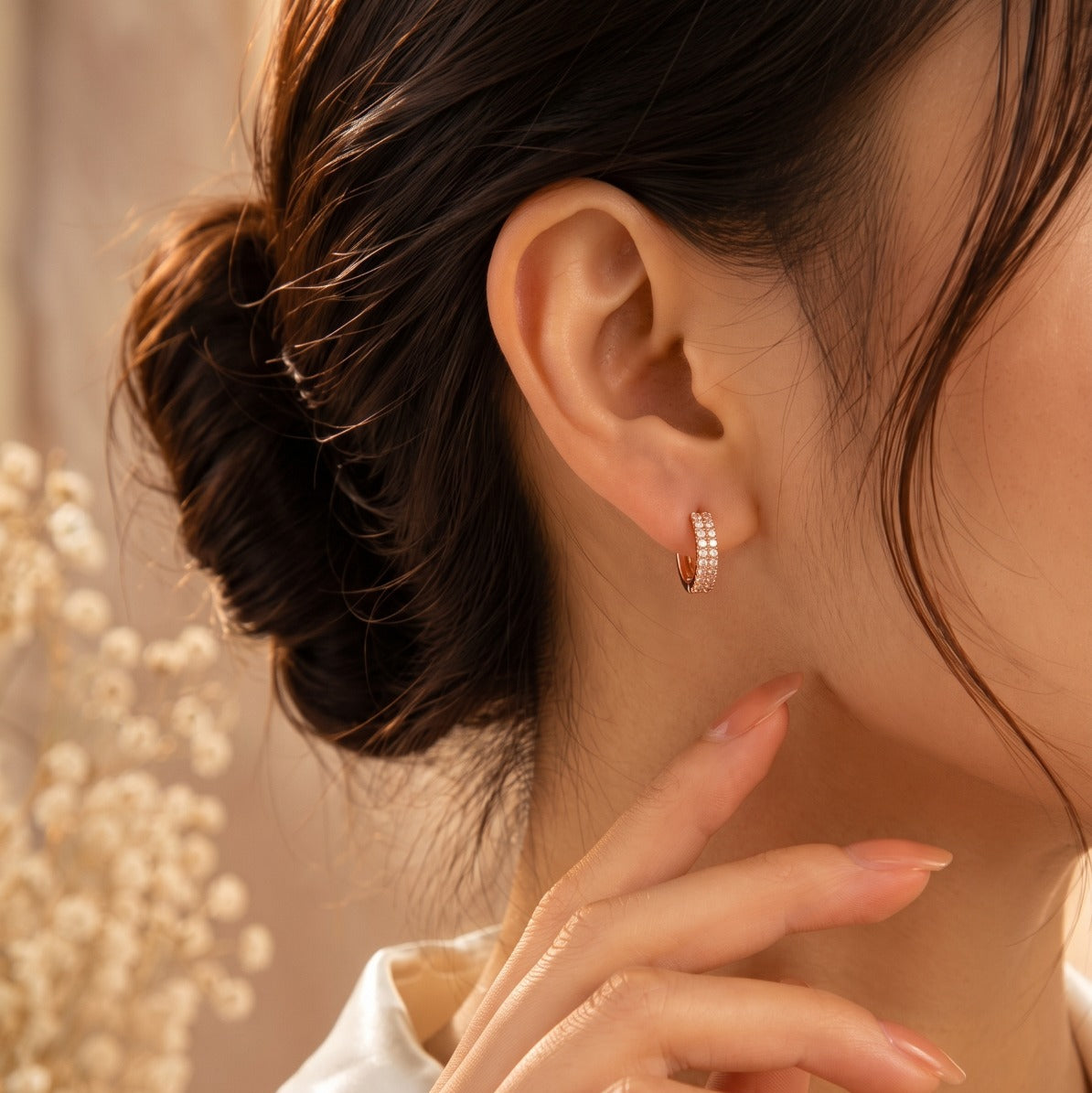 Elegant Design Gold Plated Crystal Stones Earring For Girls/women