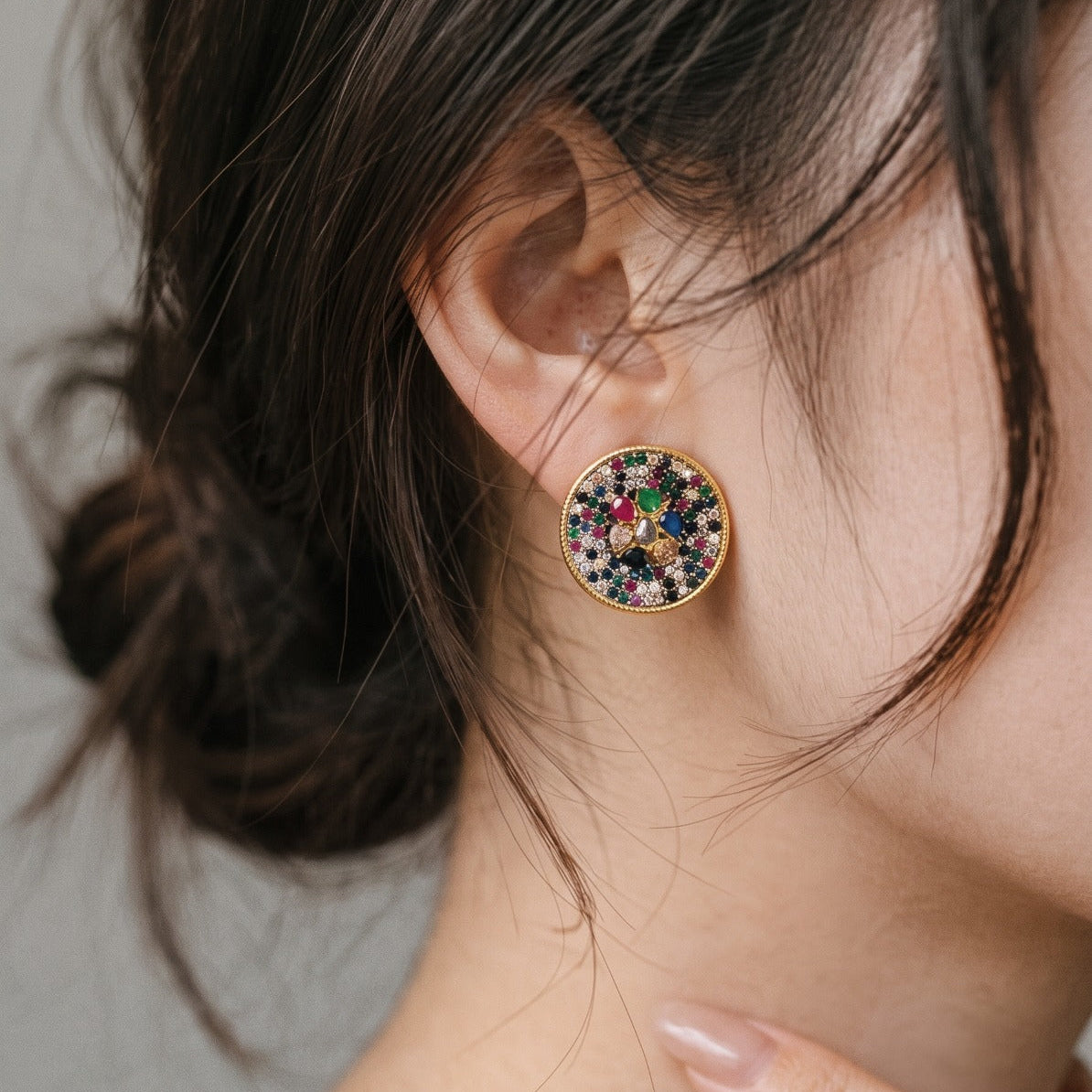 Luxury Design Gold Plated Crystal Stones Earring For Girls/women