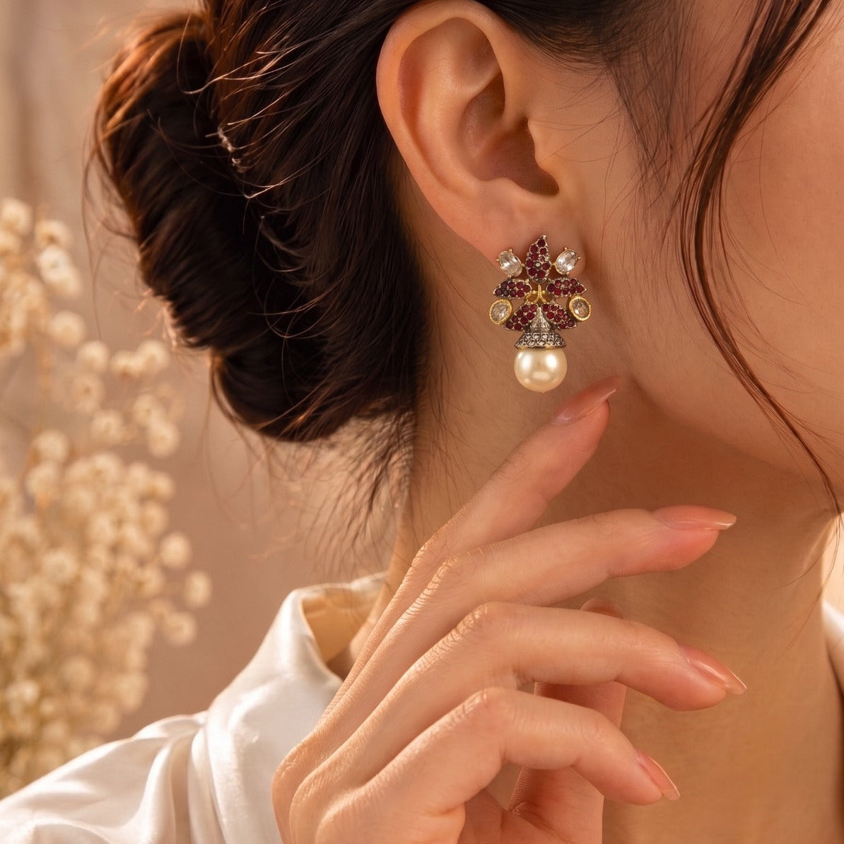 Luminous Design Gold Plated Crystal Stones Earring For Girls/women
