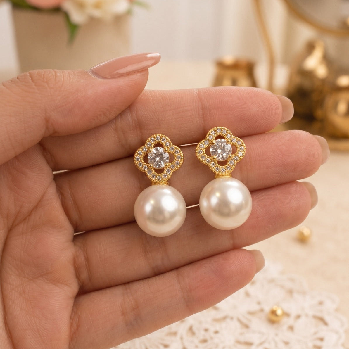 Sparkling Unique Design Crystal Stones Earrings For Girls/women