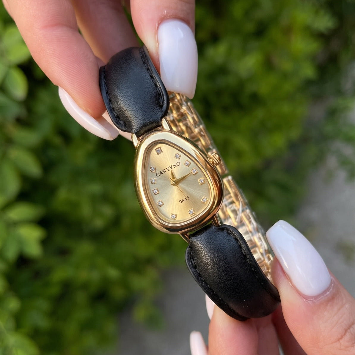 Luxury Watch Design Gold Plated Crystal Stones Bracelet for Girls/Women