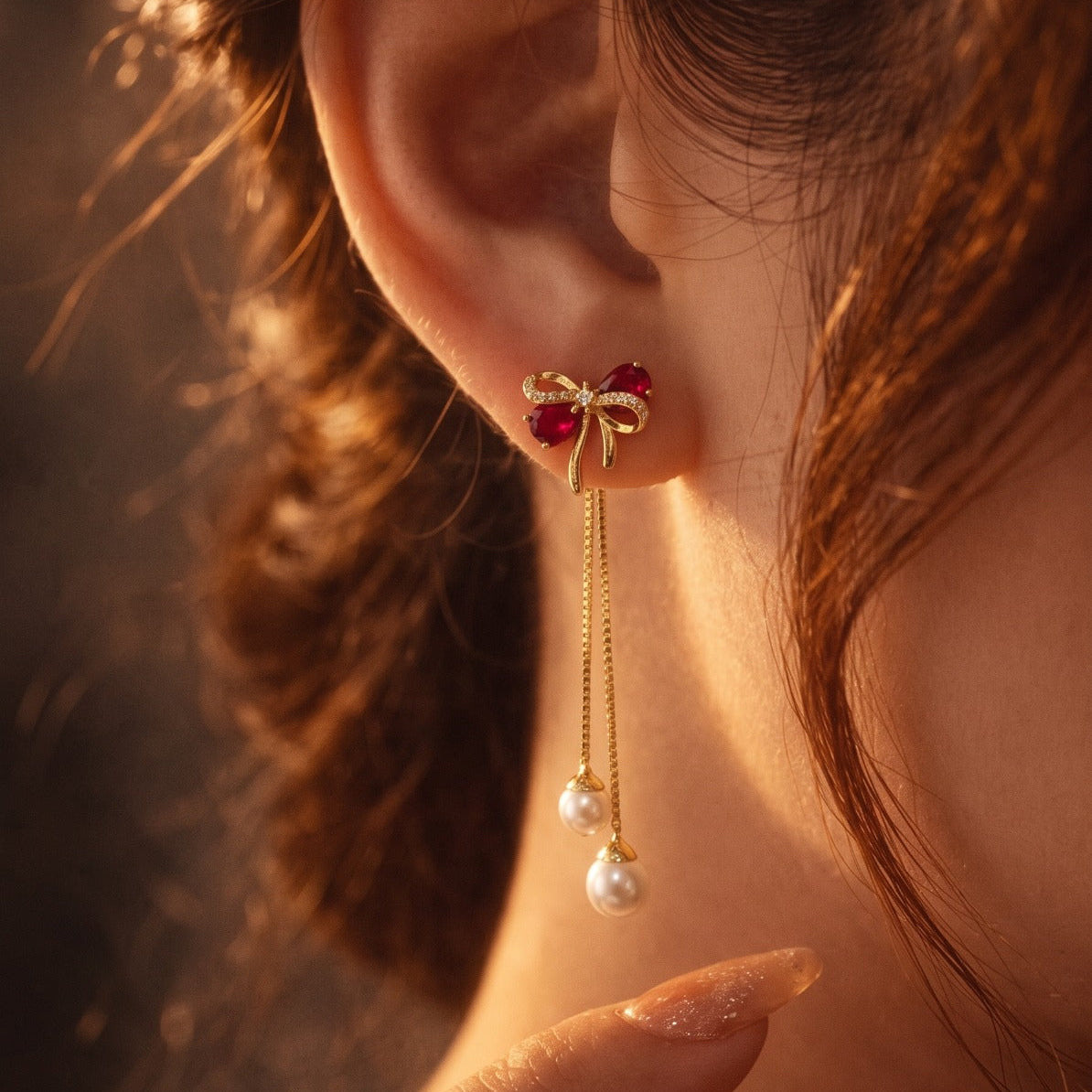 Beautiful Design Gold Plated Crystal Stones Earring For Girls/women