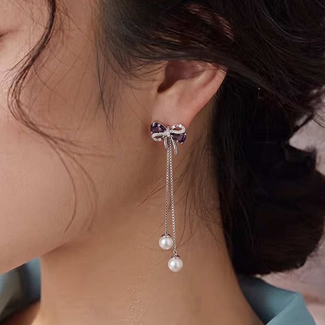Sparkling Design Silver Plated Crystal Stones Earring For Girls/women
