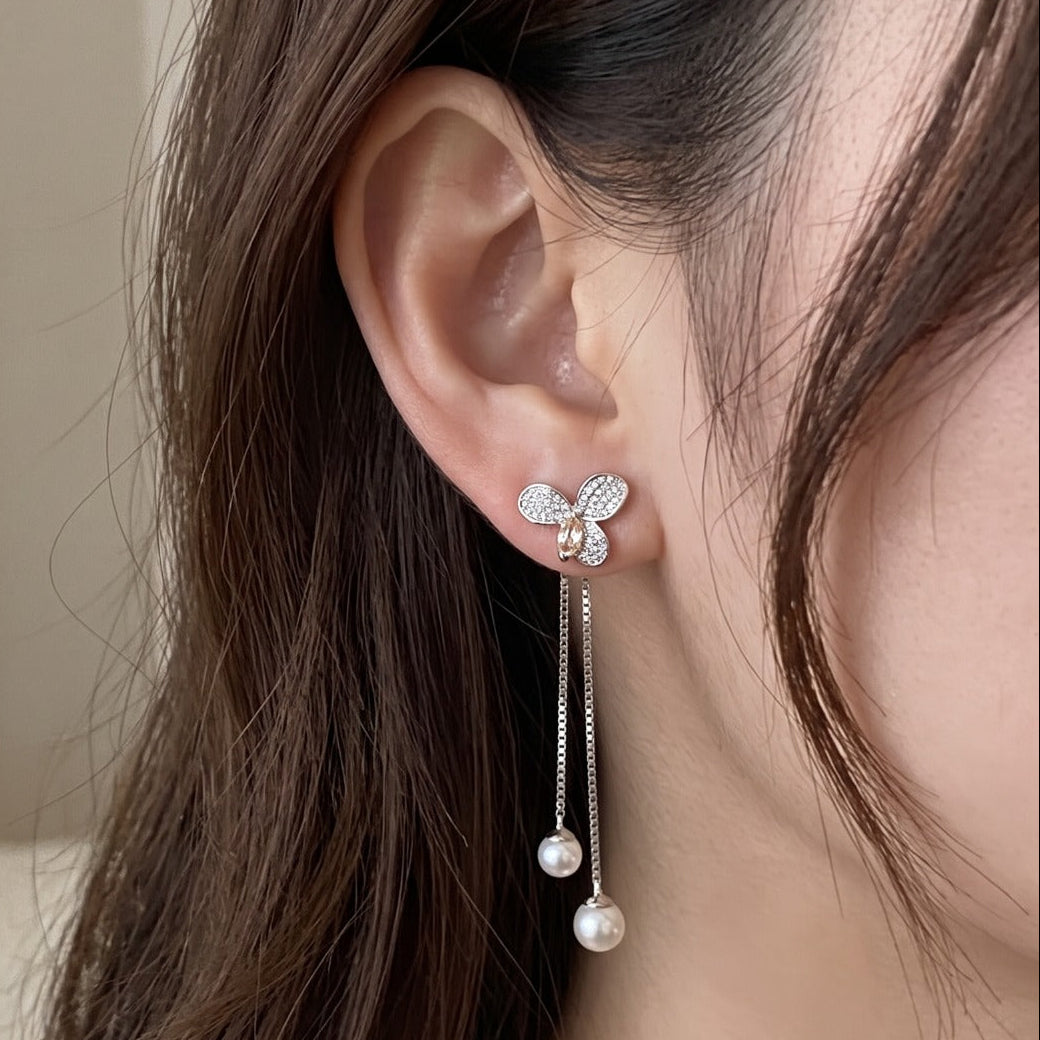 Charming Design Silver Plated Crystal Stones Earring For Girls/women