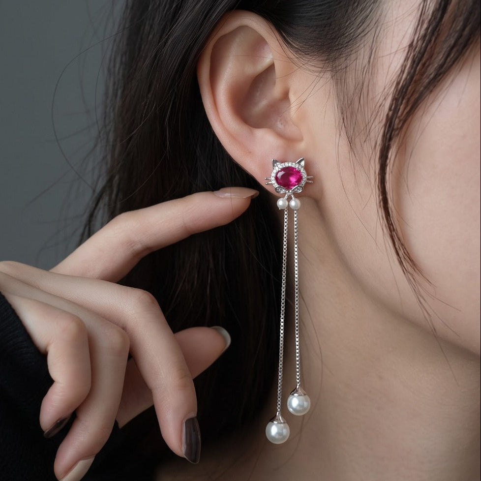 Elegant Design Silver Plated Crystal Stones Earring For Girls/women