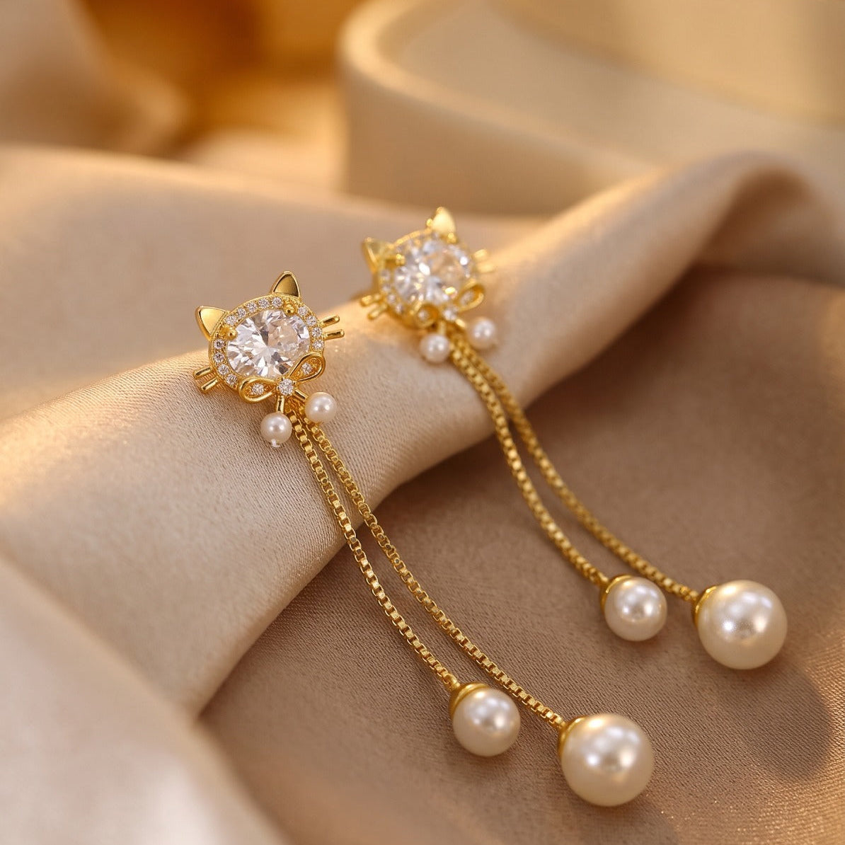 Fancy Design Gold Plated Crystal Stones Earring For Girls/Women