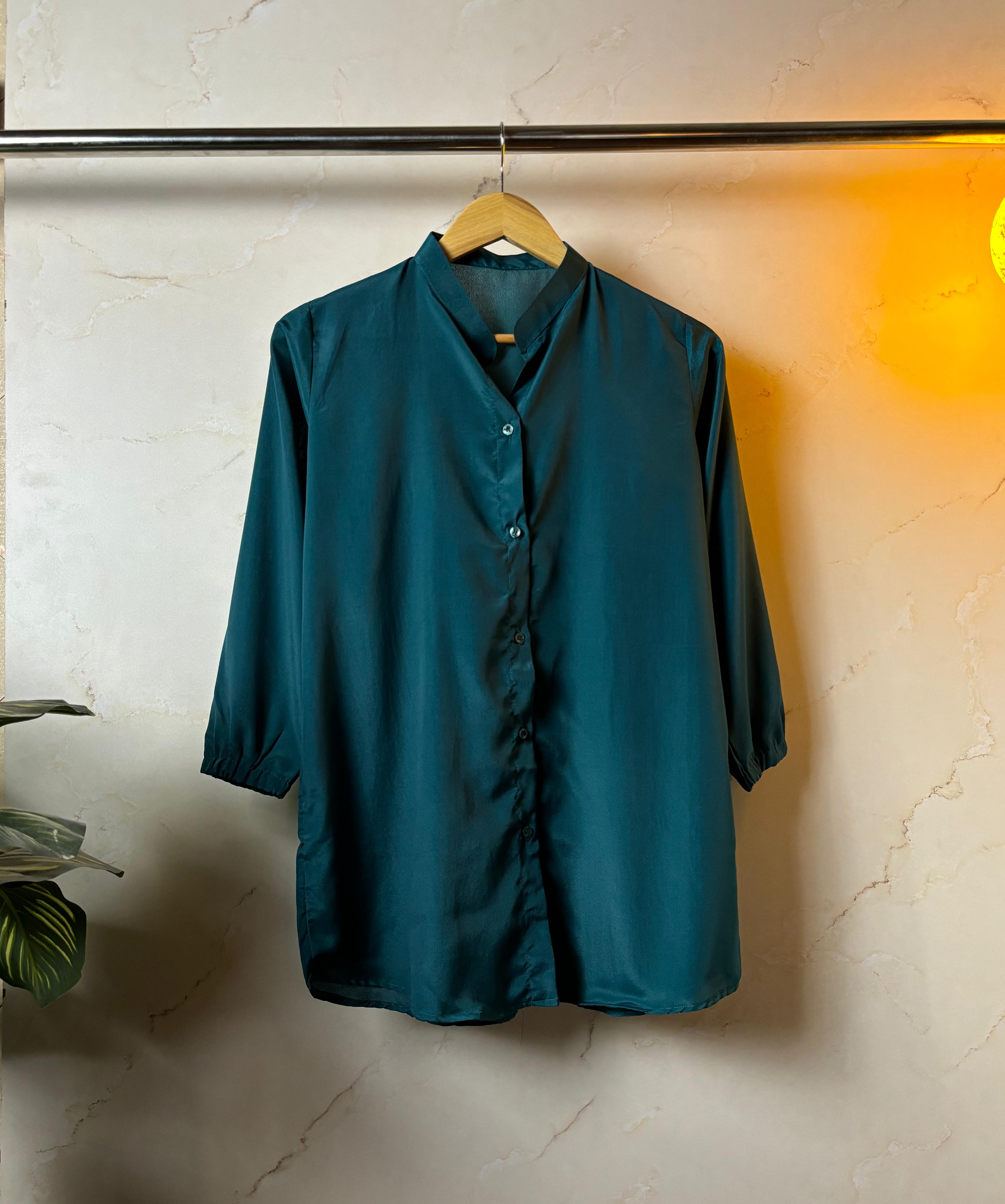 Bluish Zinc Button Down Shirt