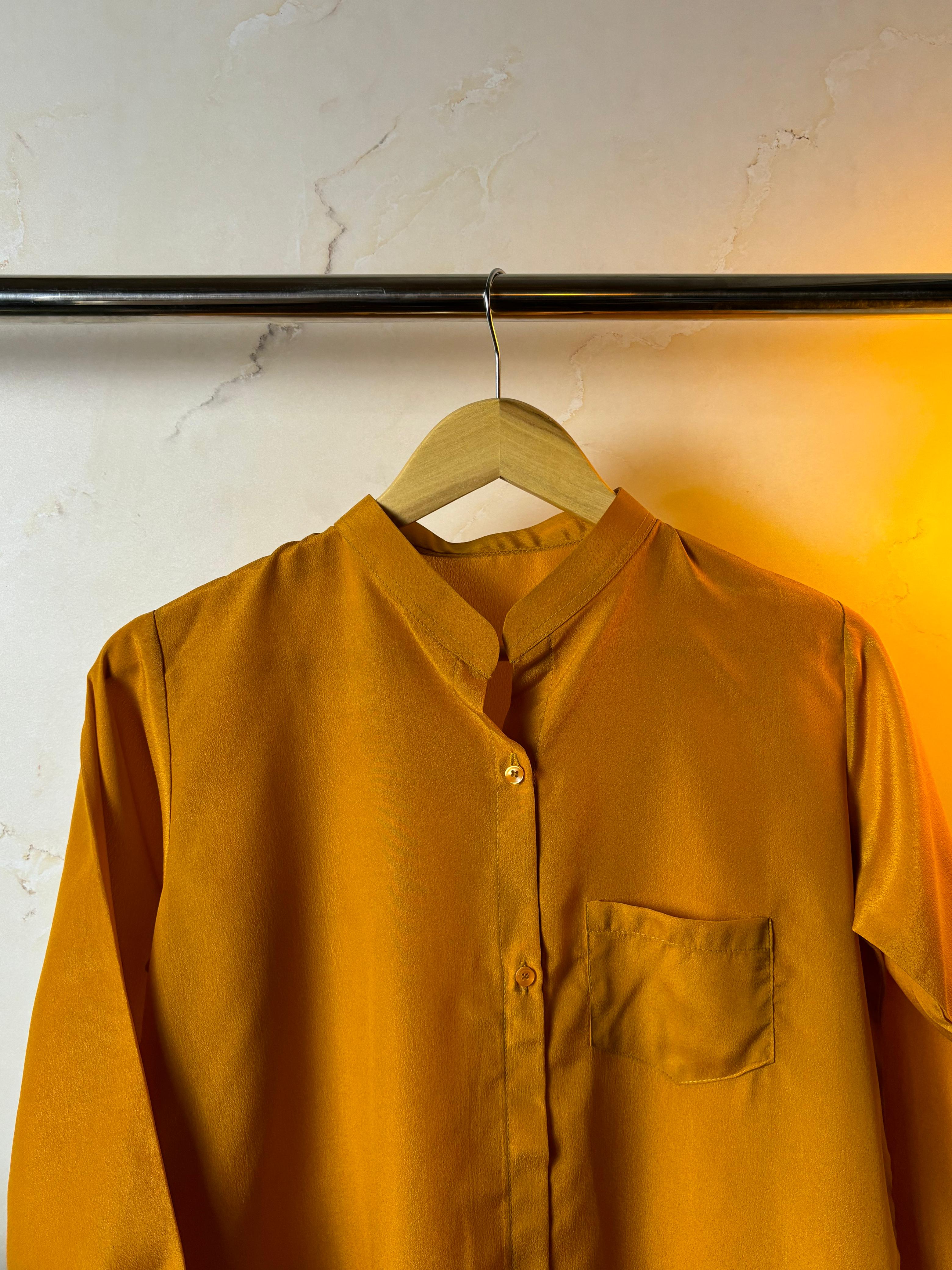 Luminous Mustard Button Down Shirt