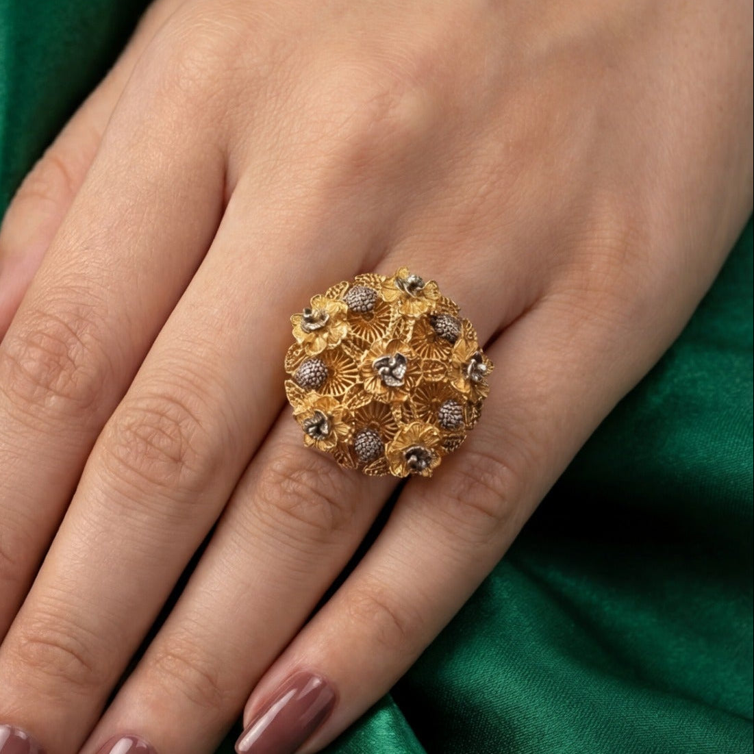 Beautiful Unique Design 24K RP Gold Plated 4.5 Gram Ring For Girls/Women
