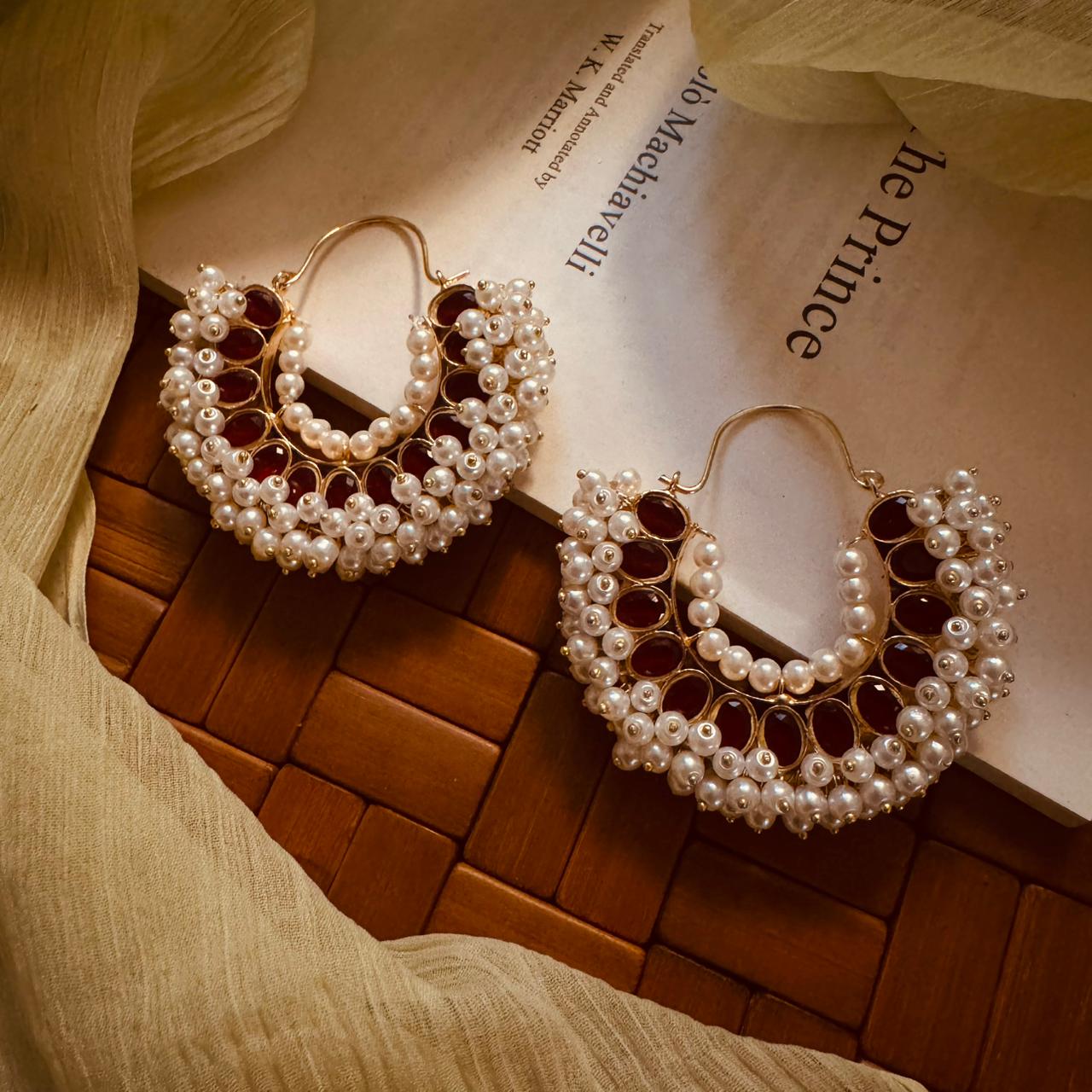 Dazzling Unique Design Gold Plated Crystal Stones Earrings For Girls/women