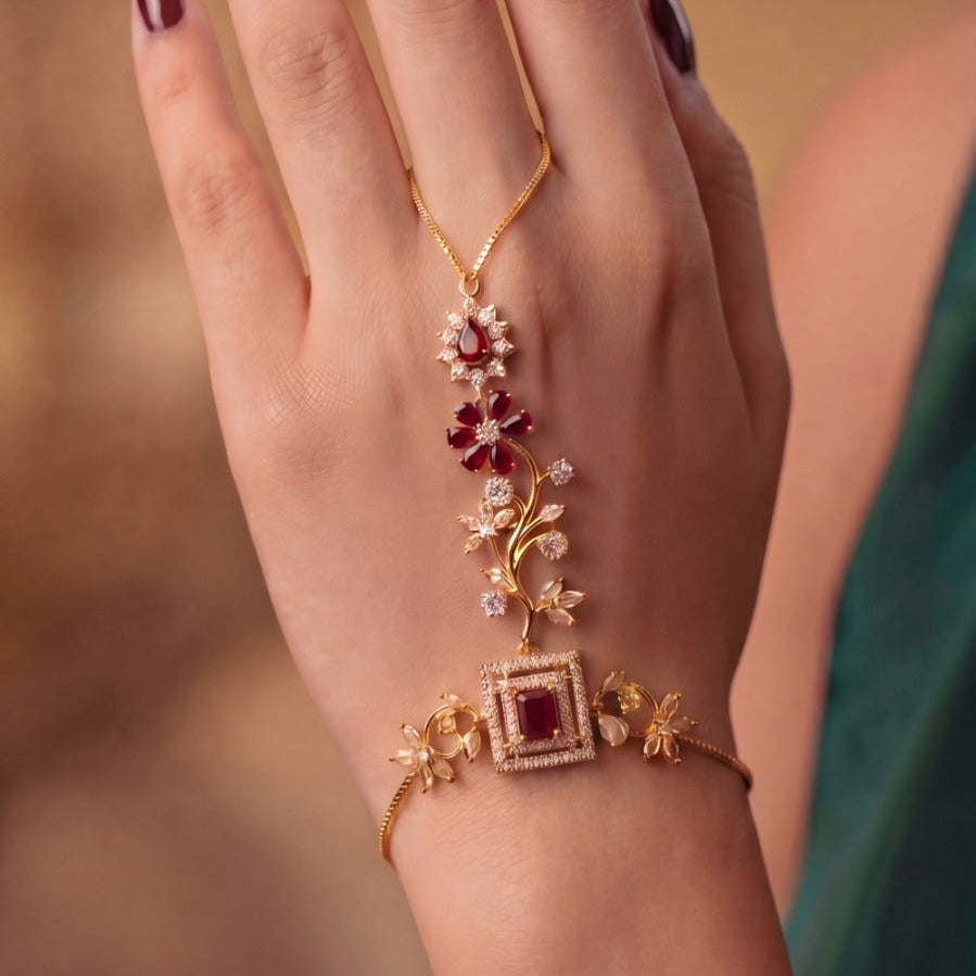 Luxury Design Gold Plated Crystal Stones Bracelet for Girls/Women