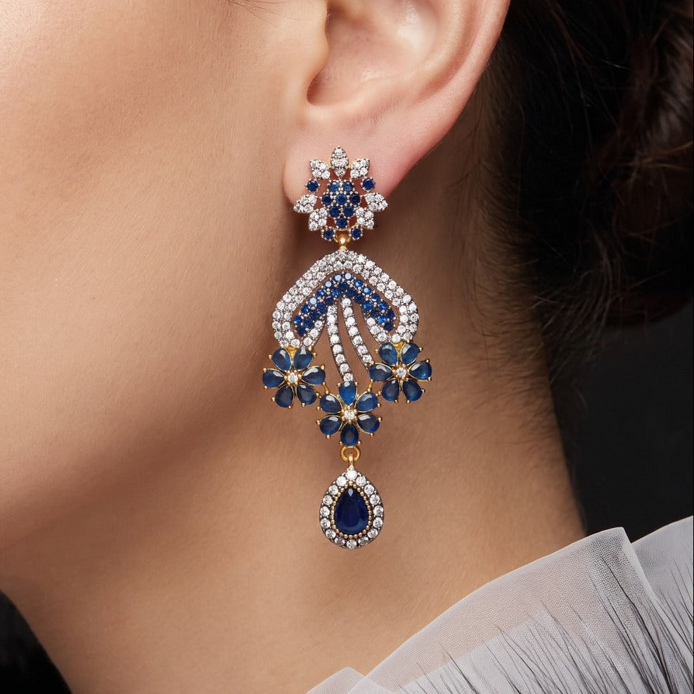 Charming Design Gold Plated Crystal Stones Earrings For Girls/women
