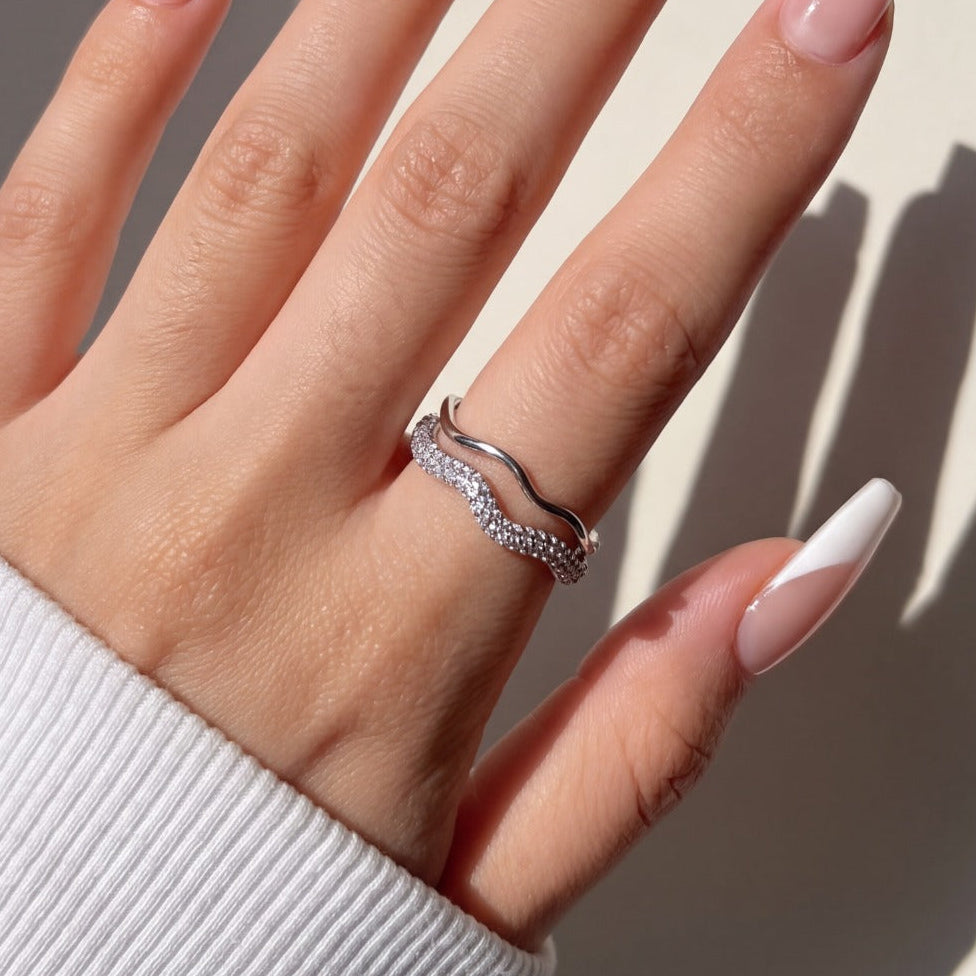 Fancy Unique Design Crystal Stones Ring For Girls/Women