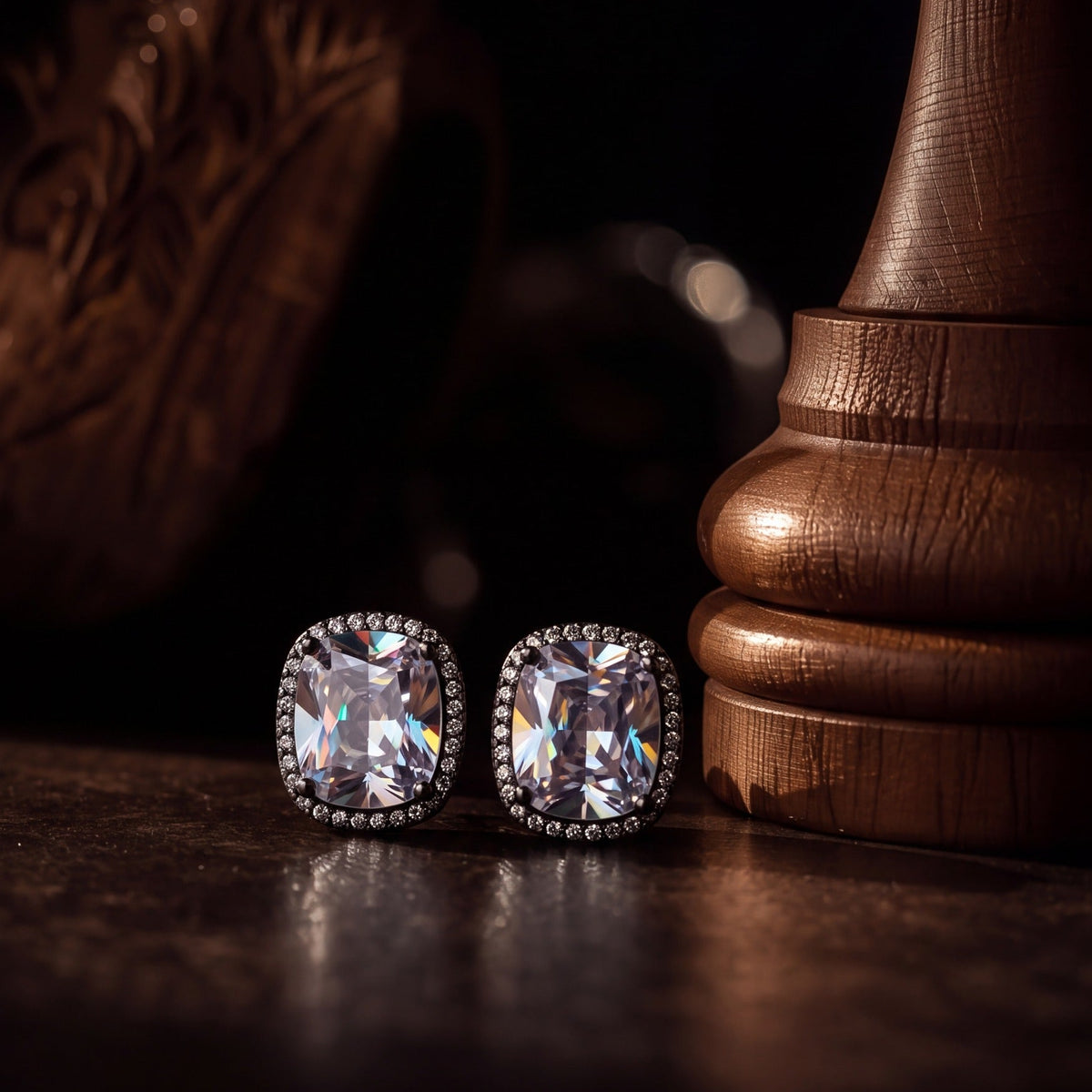 Elegant Design Silver Plated Crystal Stones Earrings For Girls/Women