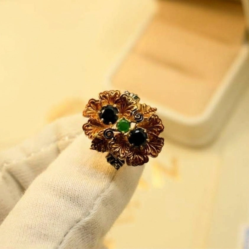 Glamorous Unique Design Gold Plated Ring For Girls/women