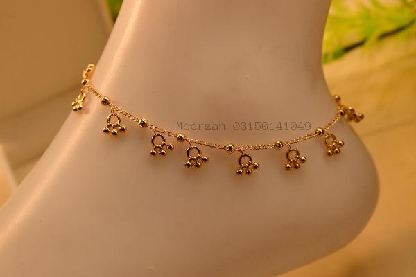 Gorgeous Unique Design Gold Plated Anklet for Girls/Women