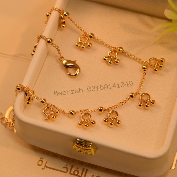 Gorgeous Unique Design Gold Plated Anklet for Girls/Women