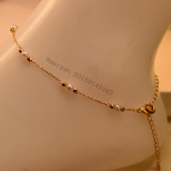 Glamorous Design Gold Plated Anklet for Girls/Women