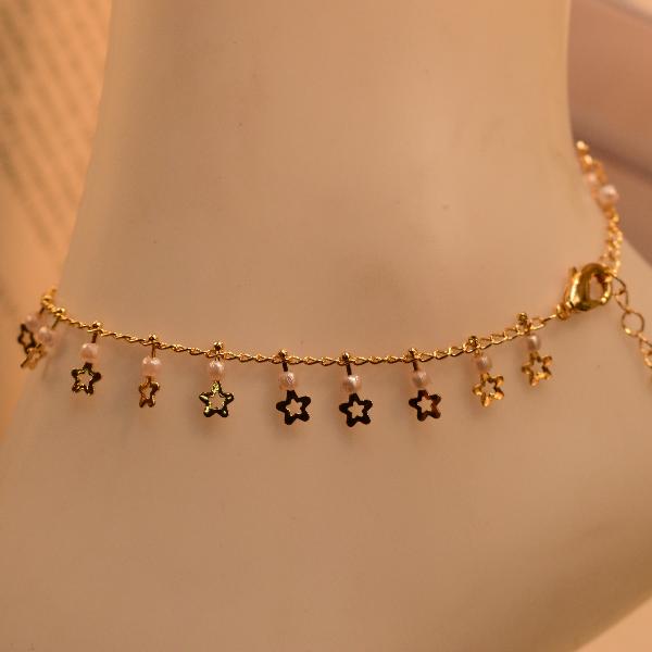 Luminous Design Gold Plated Anklet for Girls/Women