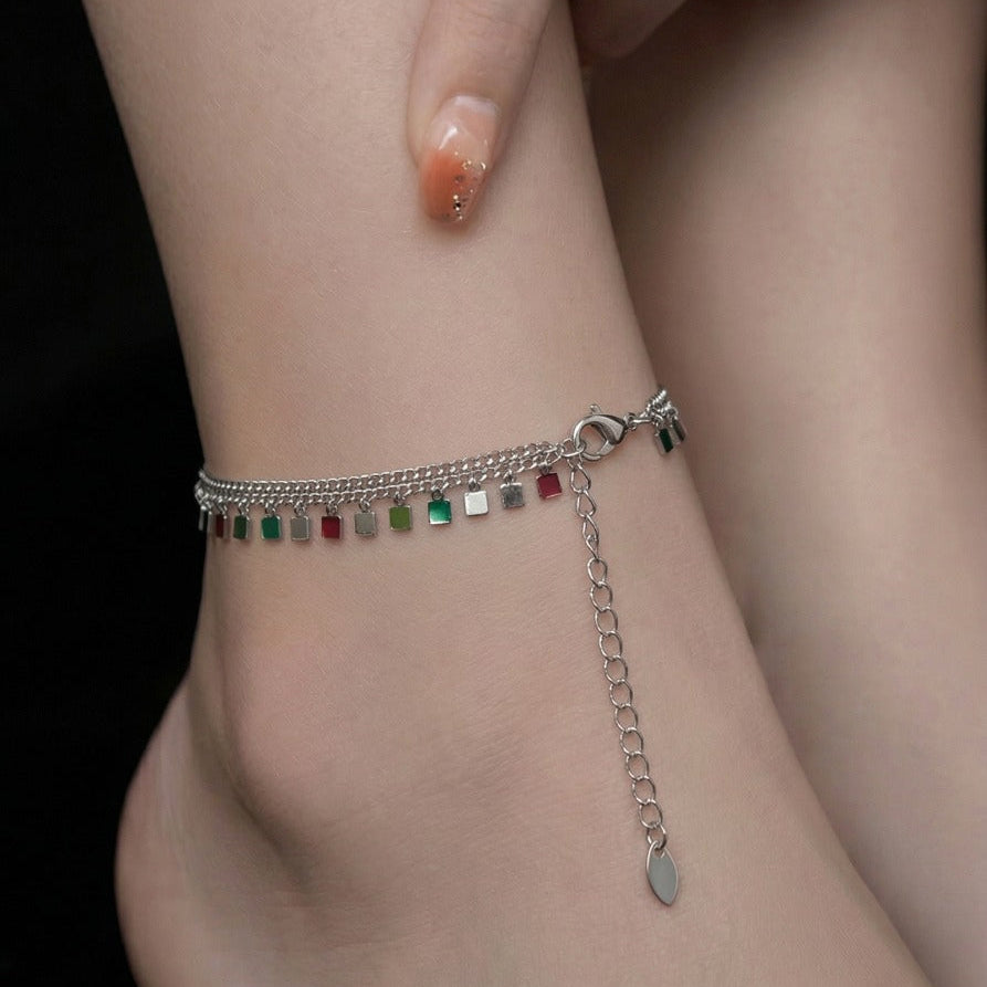 Charming Unique Design Silver Plated Anklet for Girls/Women