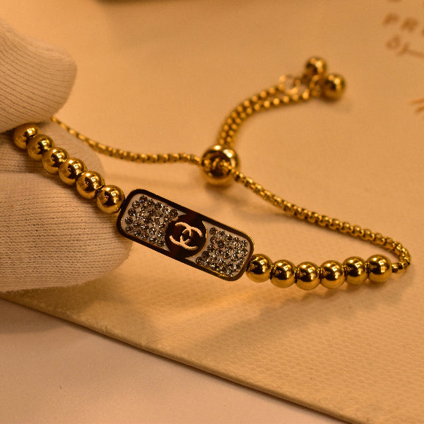 Elegant Unique Design Gold Plated Crystal Stones Bracelet for Girls/Women