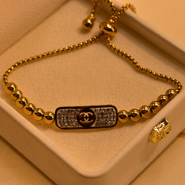 Elegant Unique Design Gold Plated Crystal Stones Bracelet for Girls/Women