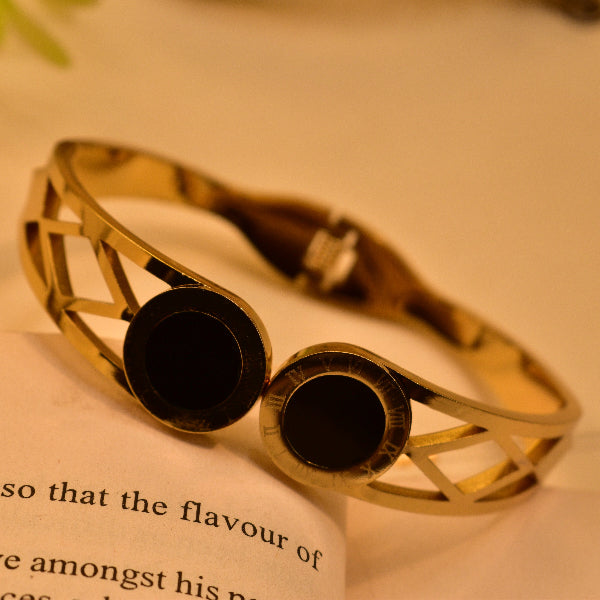 Chamring Unique Design Gold Plated Real Stones Bracelet for Girls/Women