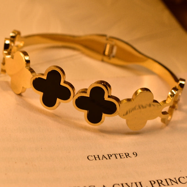 Luminous Unique Design Gold Plated Real Stones Bracelet for Girls/Women