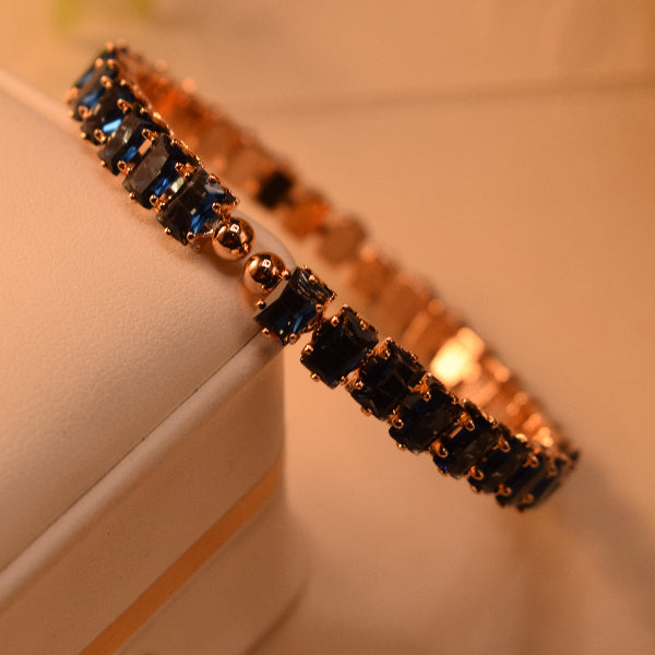 Elegant Design Gold Plated Crystal Stones Bracelet for Girls/Women