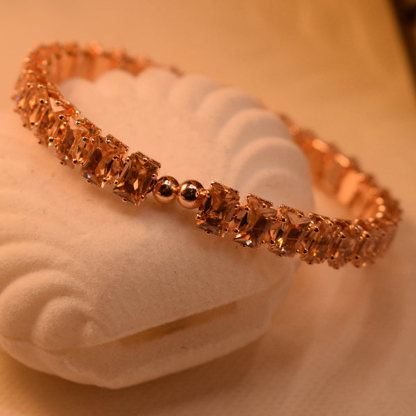 Elegant Design Gold Plated Crystal Stones Bracelet for Girls/Women