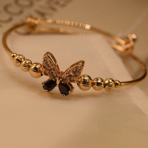 Glamorous Butterfly Design Gold Plated Crystal Stones Bracelet for Girls/Women