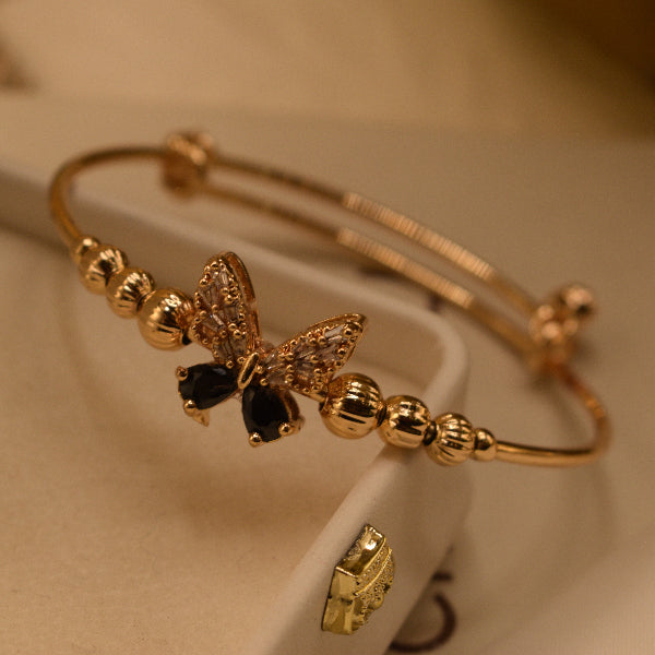 Glamorous Butterfly Design Gold Plated Crystal Stones Bracelet for Girls/Women