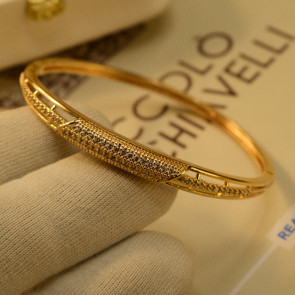 Luxury Unique Design Gold Plated Crystal Stones Bracelet for Girls/Women