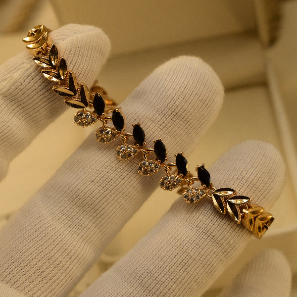 Gorgeous Unique Design Gold Plated Crystal Stones Bracelet for Girls/Women