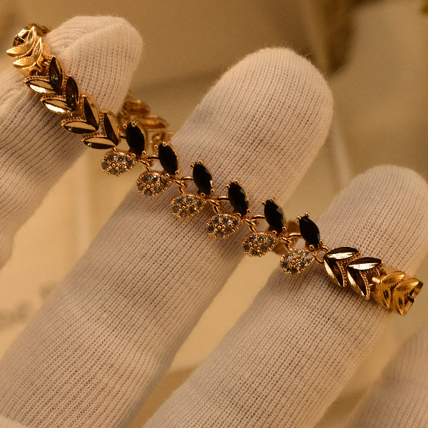 Gorgeous Unique Design Gold Plated Crystal Stones Bracelet for Girls/Women