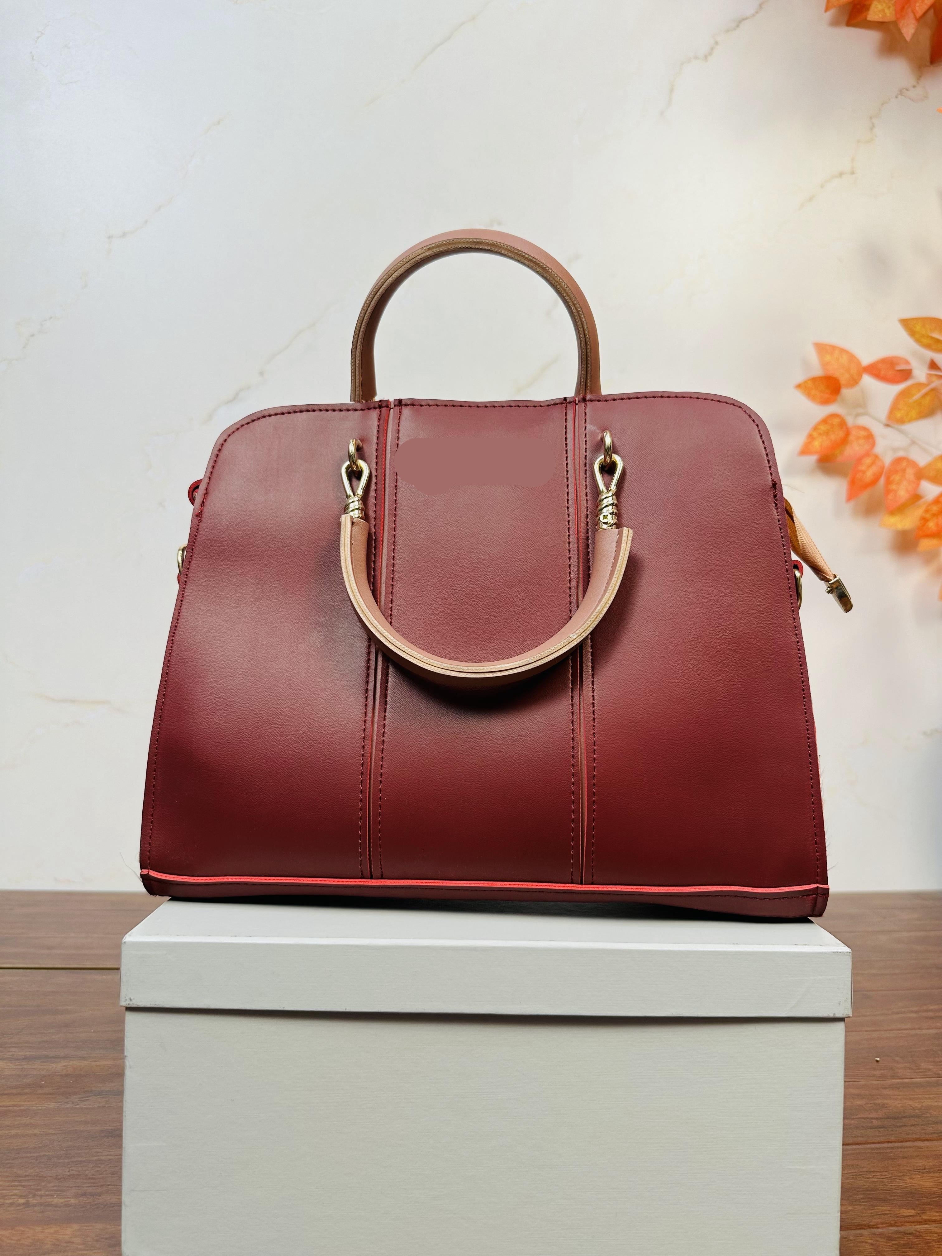 Stylish Maroon Color Handbag For Girls/Women