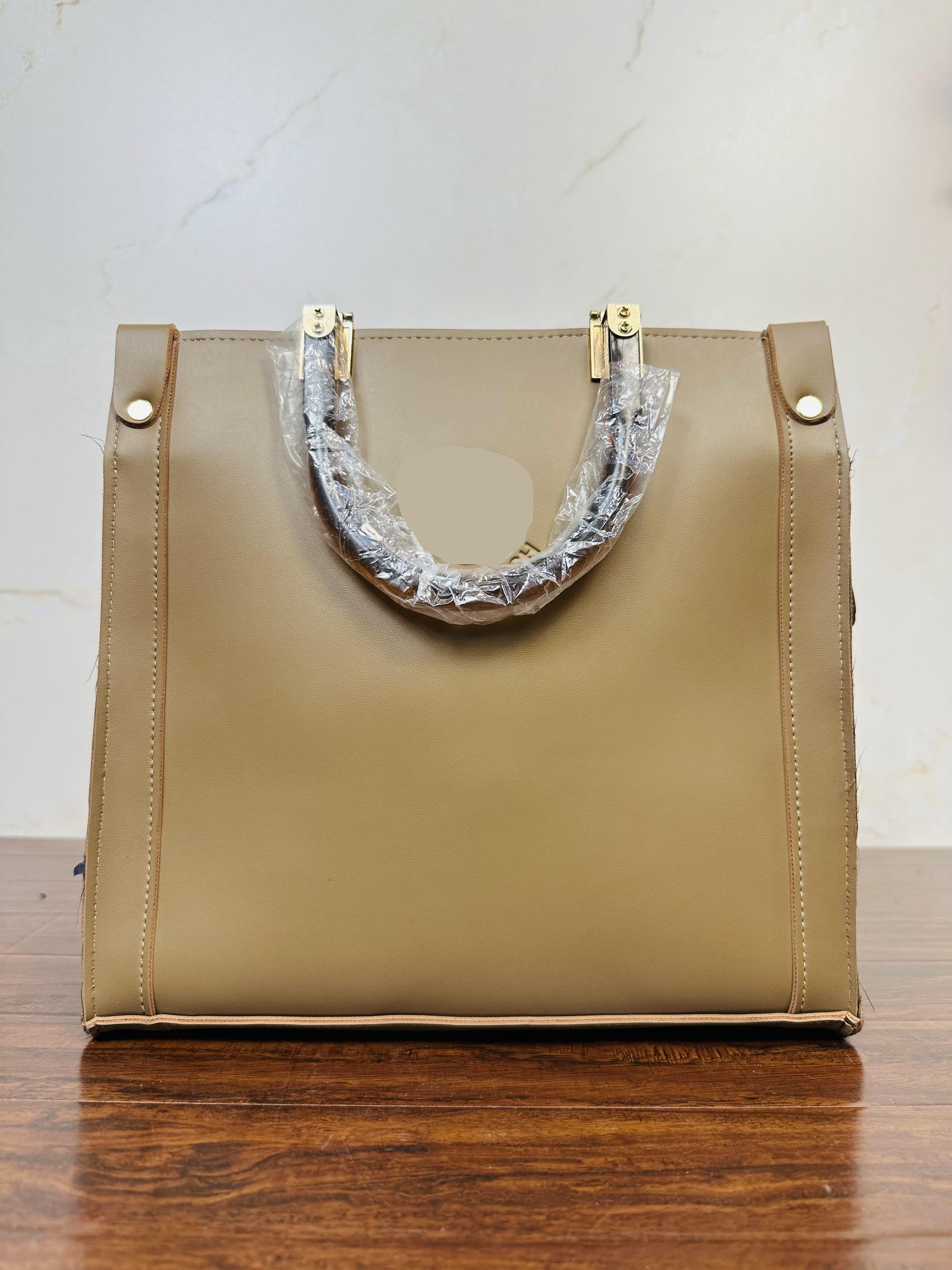 Elegant Light Brown Color Handbag For Girls/Women