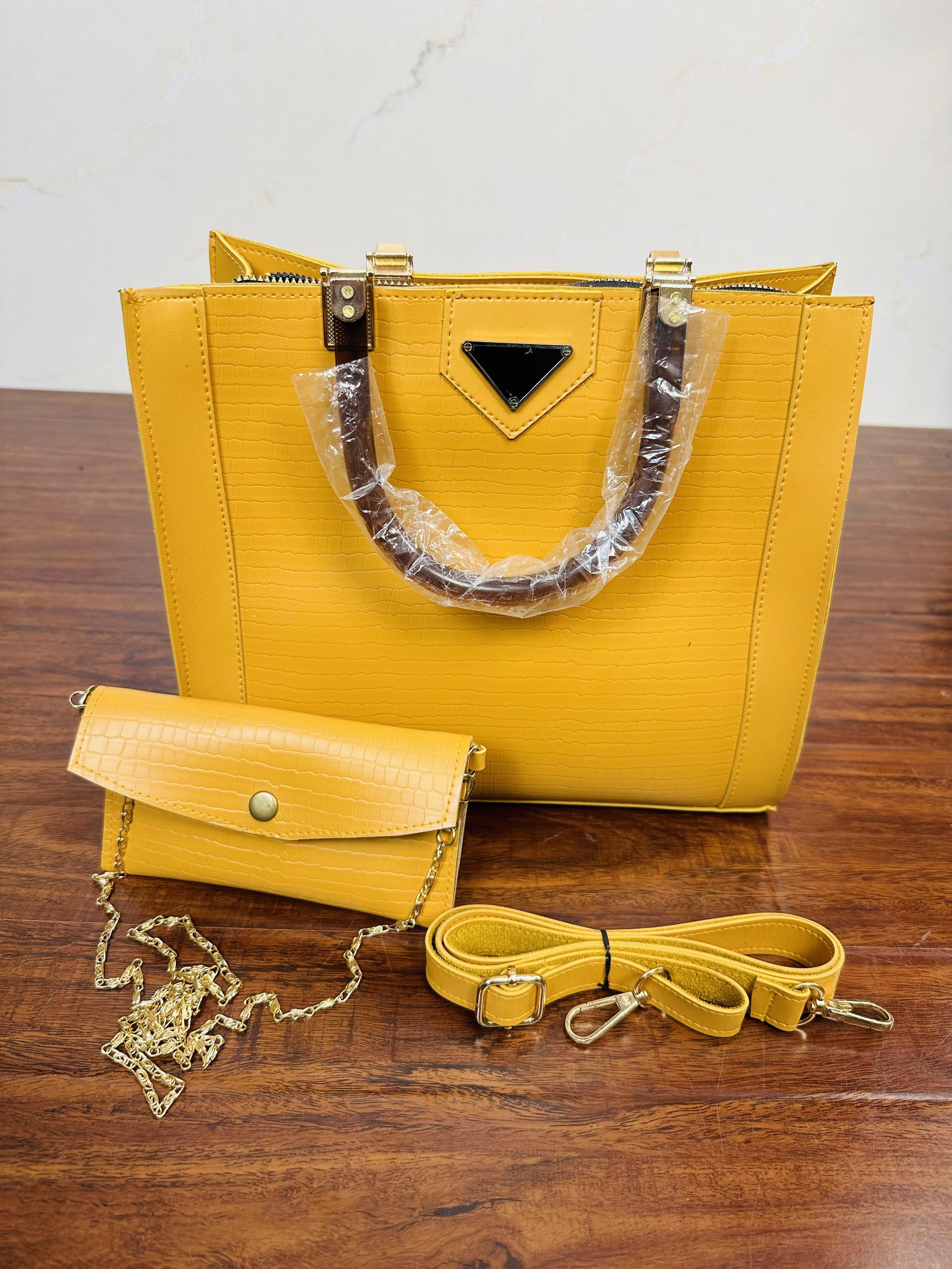 Stylish Mustard Color Handbag For Girls/Women