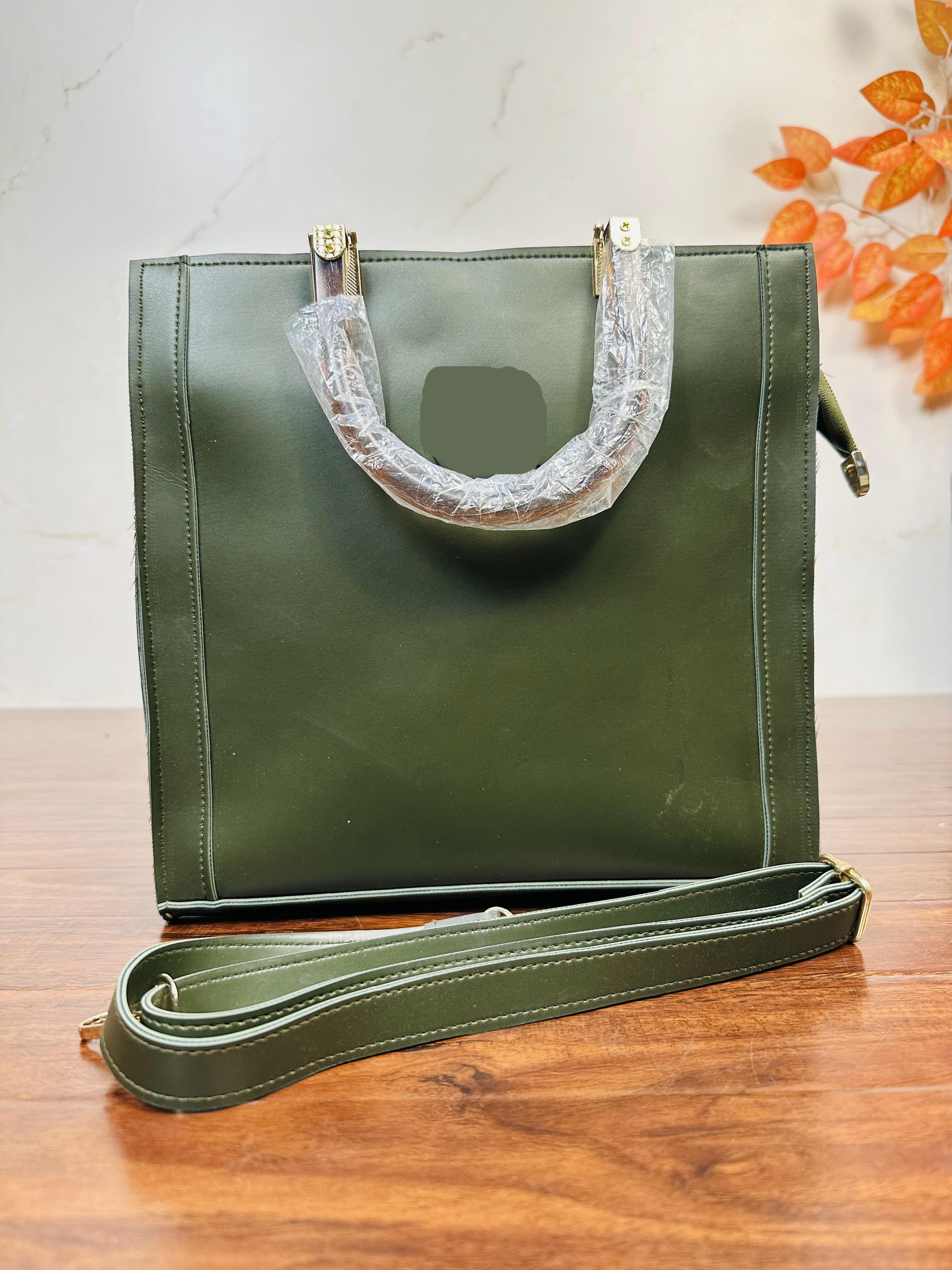 Stylish Olive Green Color Handbag For Girls/Women