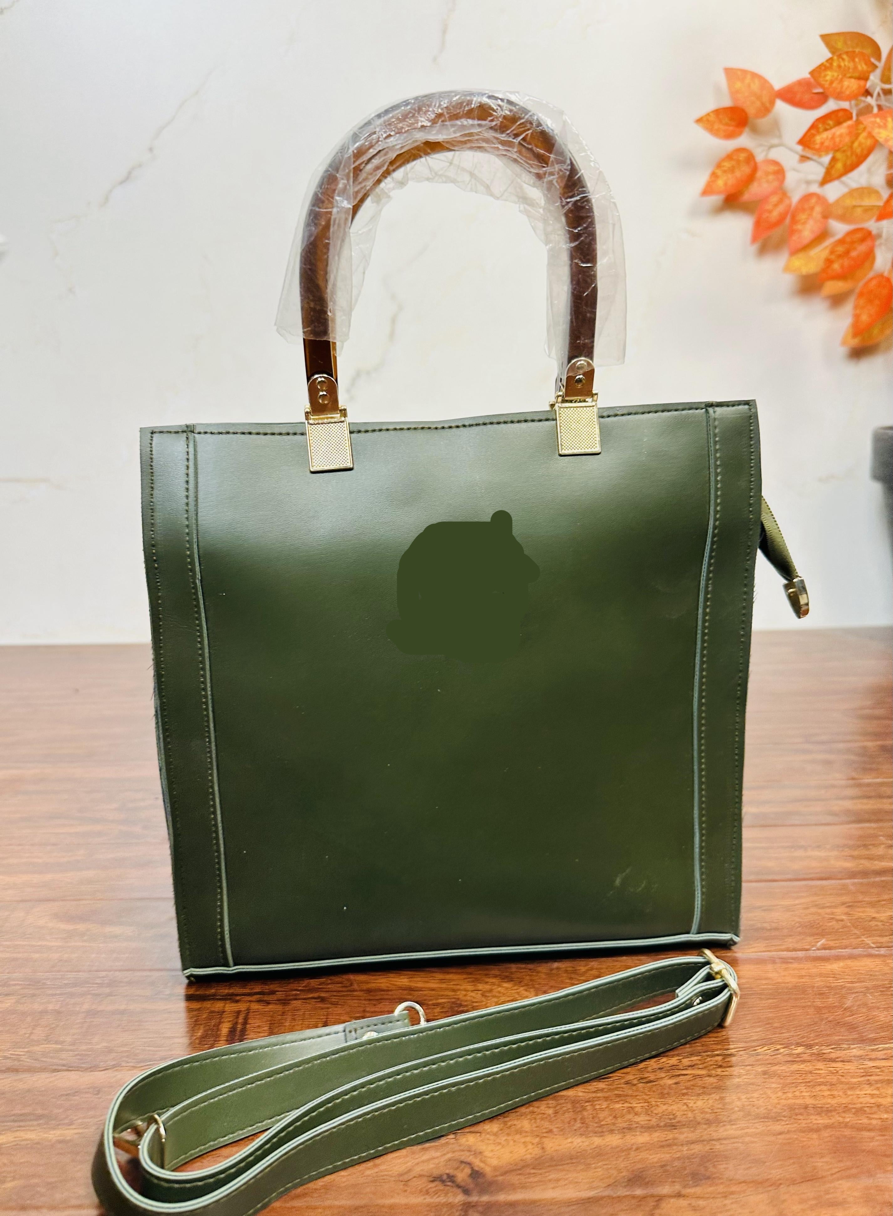 Stylish Olive Green Color Handbag For Girls/Women