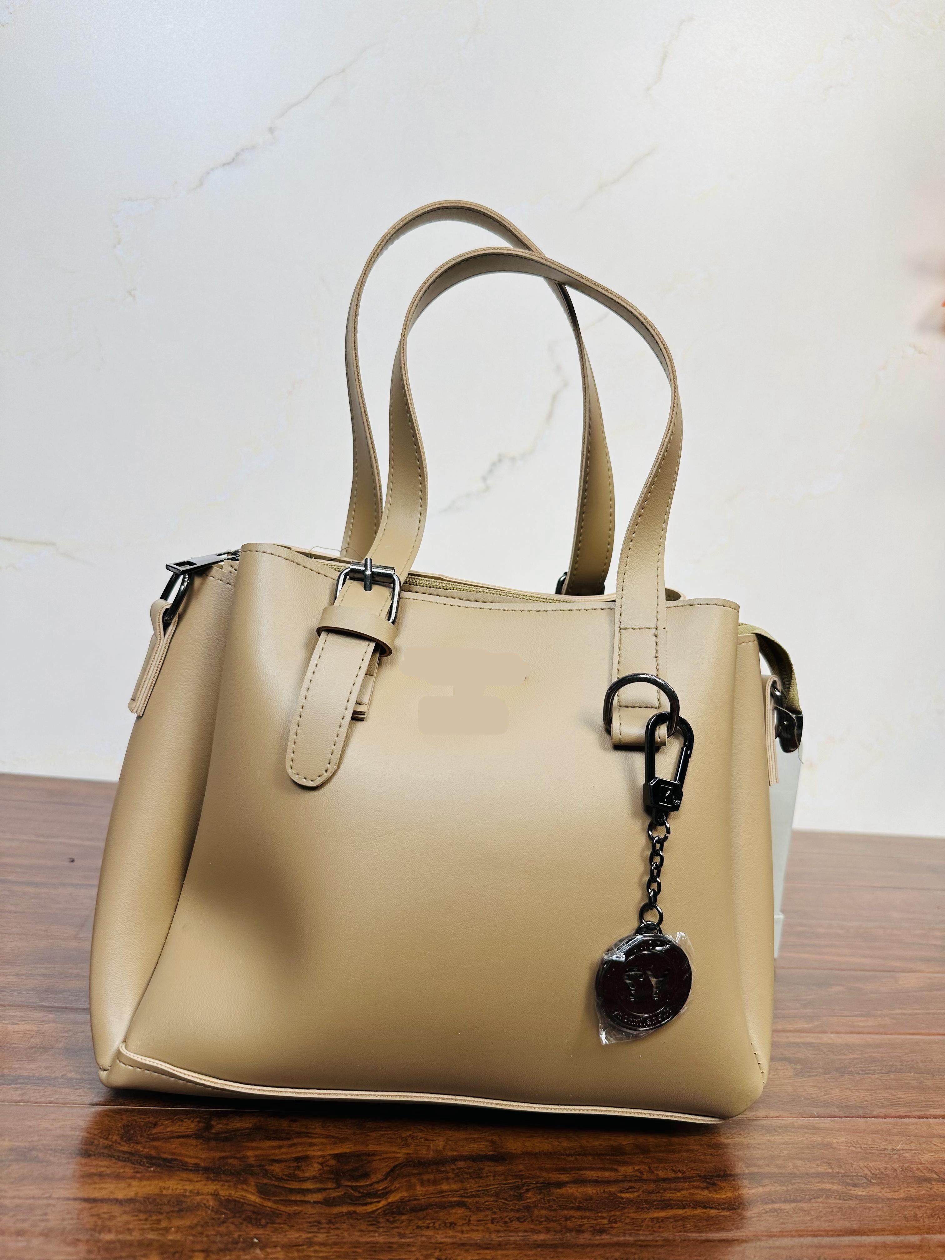 Unique Cream Color Handbag For Girls/Women