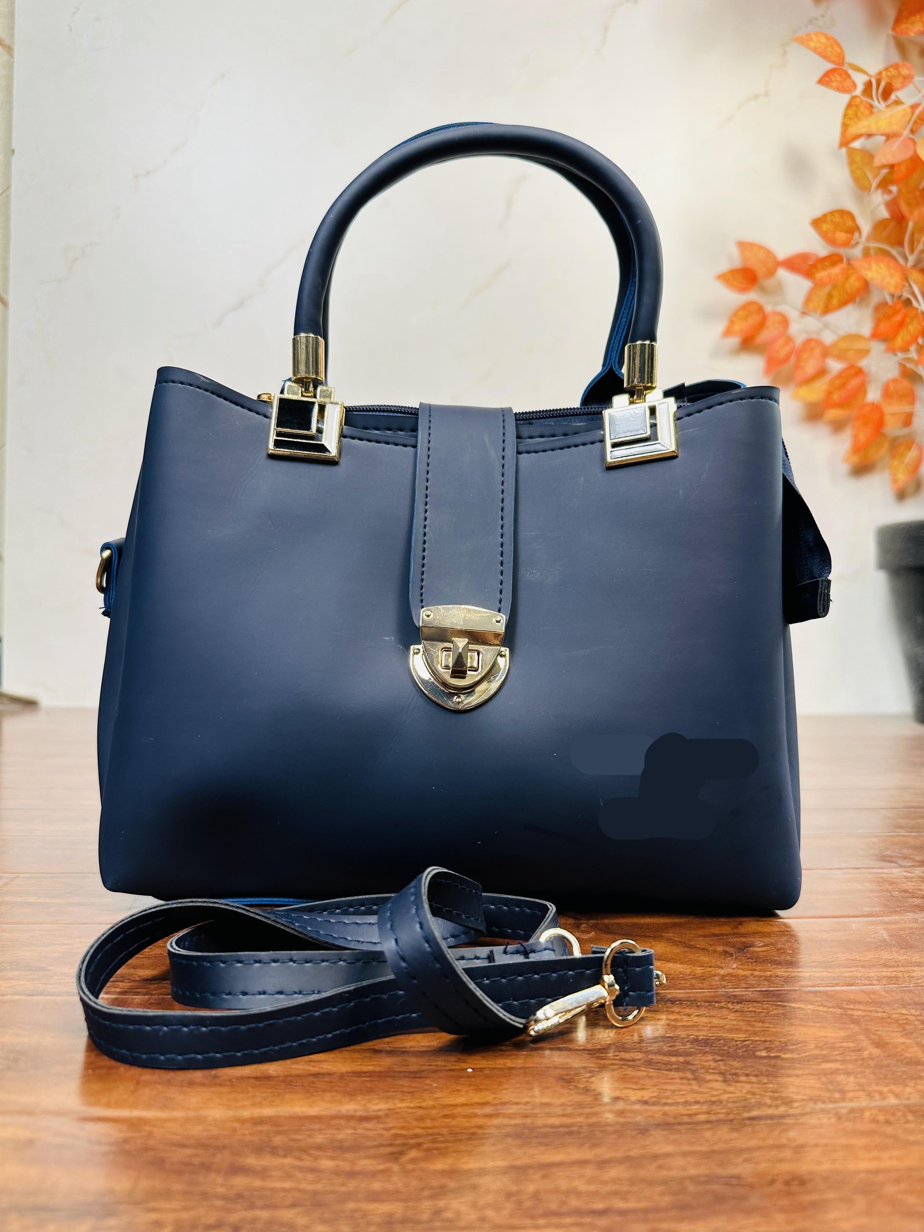 Elegant Blue Color Handbag For Girls/Women