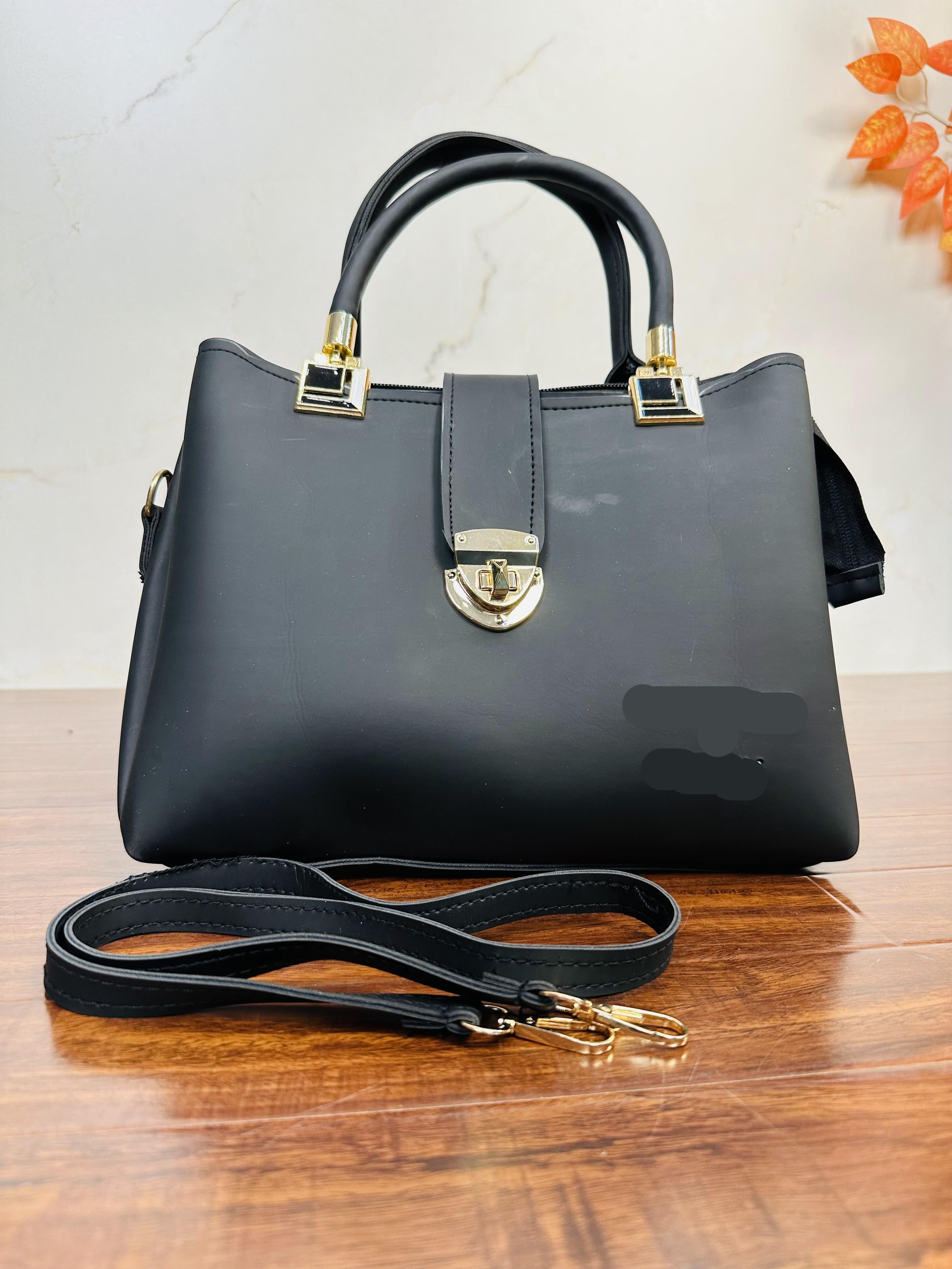 Stylish Black Color Handbag For Girls/Women